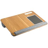 Laptop-Unterlage 54,5 x 35,5 x 9,5 cm, Holz, natur/grau KESPER 7762
