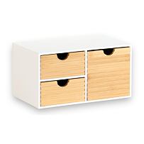 Organizer mit 3 Schubladen, 27 x 16 x 14 cm, weiß/natur KESPER 58960