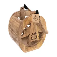 Mango Kerzenhalter 24,5 × 20 cm, Fledermaus, Mangoholz ORION 351936