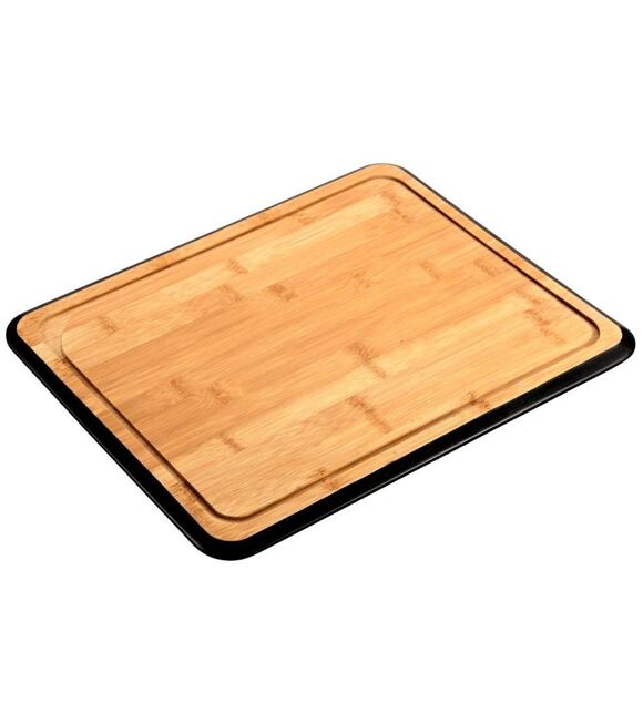 Schneidebrett mit schwarzem Rand, 40 x 30 x 1,6 cm, Bambus KESPER 58290