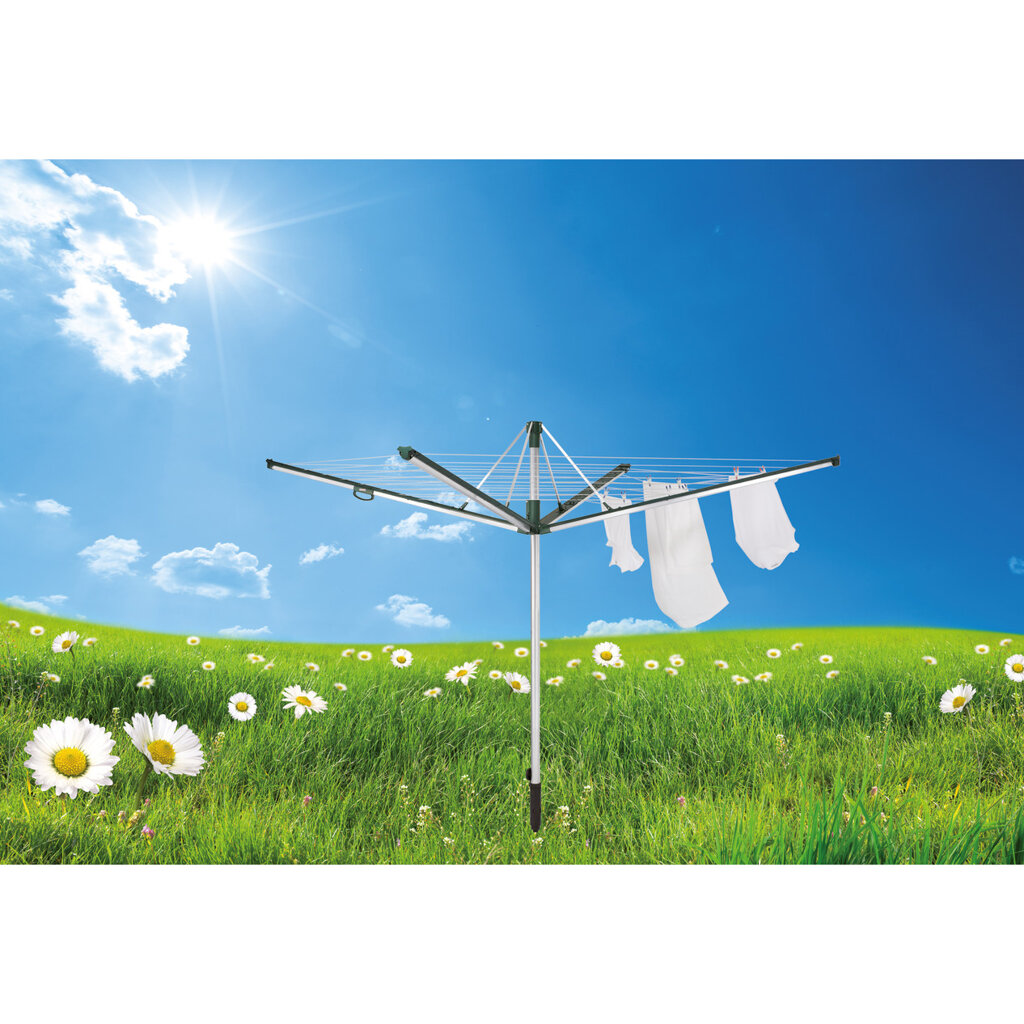 Linomatic 600 Plus Wäschespinne + Bodendübel + Schutzhülle LEIFHEIT Set