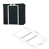 Pent Roof Eco Gartenhaus 2,5 m² + Bodenprofile, anthrazit DURAMAX 50023