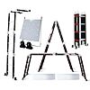 Black Premium Multifunktionsleiter, Räder, Plattform und Ablage NVLG-44 NOELA 34846