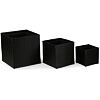 Orchid Pflanzgefäß 3er-Set, Polyrattan/Polypropylen, schwarz NOELA 3457071