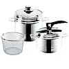 Profi Schnellkochtopf, 5 l + 3,5 l, Edelstahl, 2 Stück ORION 113044