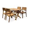 Gartenmöbel aus Holz – Tisch Mandy + 4x Sessel Lucy, Akazie NOELA 345040415