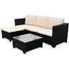 Amy Garten-Loungeset, schwarz/beige NOELA 6178BFBGEJTX12