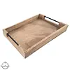 Mango Serviertablett 40,5 x 30 cm, Holz/Metall ORION 153881