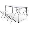 Lion Garten-Picknick-Set 1+4, Stahl/Aluminium/MDF, weiß NOELA 345187
