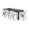 Garten-Essgruppe – Tisch Viking XL + 8x Sessel Gaby, grau NOELA 3457051181