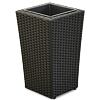 Oss Pflanzgefäß, Polyrattan/Metall/Kunststoff, schwarz NOELA 20055