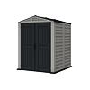 YardMate Plus Gartenhaus 2,8 m² + Bodenkonstruktion, Vinyl, grau/anthrazit DURAMAX 35525