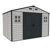 WoodSide Plus Gartenhaus 233 x 325 x 240 cm, Vinyl, grau/anthrazit DURAMAX 30227