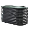 Hochbeet Metall OVAL 160 x 80 x 82 cm, anthrazit ROJAPLAST PB168HC