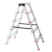 Beidseitige Trittleiter 2×5 Sprossen, Aluminium VENBOS VEN.3305
