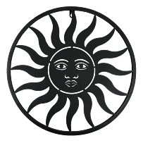 Sonne Metall schwarz groß 62 cm Prodex 5099