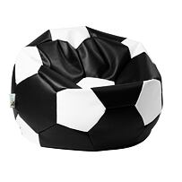 Sitzsack Fußball XL 90 cm schwarz-weiß