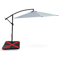 Hook Gartenschirm ohne Gewichte Ø 3 m, grau NOELA 3457096