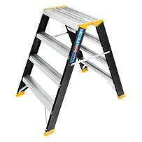 PROFI MAX 5304 Beidseitige Stehleiter 2x4 Sprossen, Aluminium VENBOS VEN.5304