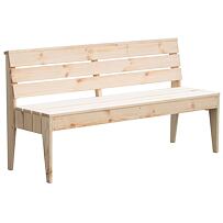 POOL Holzbank, 150 x 76 x 50 cm, natur ROJAPLAST POOL1