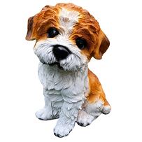 Hund Shih-Tzu sitzend groß 30 x 21 cm, Polyresin PRODEX LG0652A1