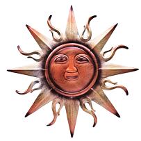 Sonne mit Gesicht, goldkupfern ø 45 cm PRODEX A00805