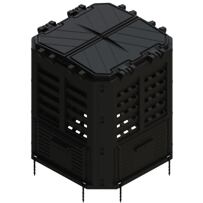 Gartenkomposter, 360 l, Kunststoff, schwarz ROJAPLAST100360