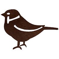 Gartendekoration Spatz 3, 15 x 10 cm, Corten CORGARDEN 1059
