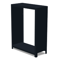 Stora Garten-Kaminholzregal 120 × 90 × 40 cm, Edelstahl, Anthrazit CORGARDEN 1092