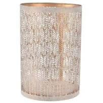Leaf Kerzenhalter 10 x 10 x 12 cm, Metall, beige/gold INDECOR X13716