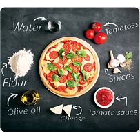 Multifunktionales Schneidebrett 56 x 50 cm, Glas, Motiv Pizza KESPER 36598