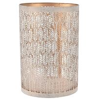 Leaf Kerzenhalter 13 x 13 x 22 cm, Metall, beige/gold INDECOR X13718