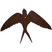 Gartendekoration Schwalbe im Flug 30 × 22 cm, Corten CORGARDEN 1050