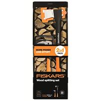 FISKARS 1025438 Set Spaltaxt X21 + WoodXpert Handsappie XA2,
