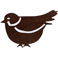 Gartendekoration Spatz 1, 15 x 10 cm, Corten CORGARDEN 1057