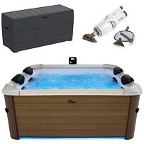 SET Oslo Amber Whirlpool 850 l MSPA F-AM063W + ProSpa Vac Pool-Bodensauger + Durabox Gartenbox 270 l