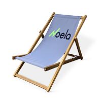 Klappbarer Strandstuhl, Akazie, grau NOELA 3450421