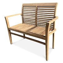 Stucking/New Stapelbare Gartenbank, 115 cm, Teak, hellbraun NOELA 3457090