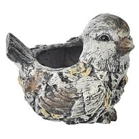 Ebi Blumentopf Vogel 30 x 22 x 26 cm, Keramik, Steinmuster INDECOR X14125