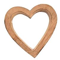 Herz 10 x 3,5 x 10 cm, Mangoholz INDECOR X13029