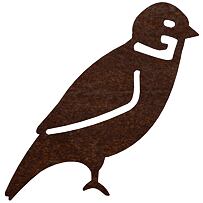 Gartendekoration Spatz 4, 15 x 5 cm, Corten CORGARDEN 1060