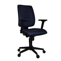 Bürostuhl 1380 FLUTE blau, mit Armlehnen BR06 Antares