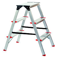 Beidseitige Trittleiter 2×3 Sprossen, Aluminium VENBOS VEN.3303
