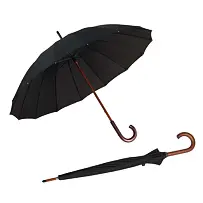 Mechanischer Regenschirm, schwarz Natural London Doppler 74166