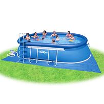Schwimmbad Tampa oval 3,05x5,49x1,07 m mit Kartuschenfilterung + Stufen + Matte + Abdeckung