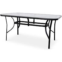 Klaudie Gartentisch, 150 x 90 cm, Stahl/gehärtetes Glas, transparent NOELA 345708
