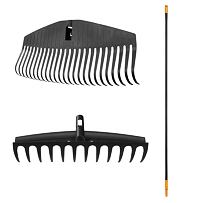 Fiskars SET Rechenstiel + Laubbesen + Universallaubrechen