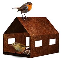 Casa Vogelhaus 30 x 21 x 23 cm, Corten CORGARDEN 1040