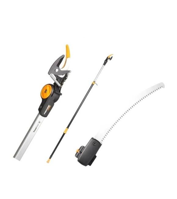 Teleskop-Schneidgiraffe UPX86 2,4 m Fiskars 1023624 + Adapter-Baumsäge Fiskars 1023633