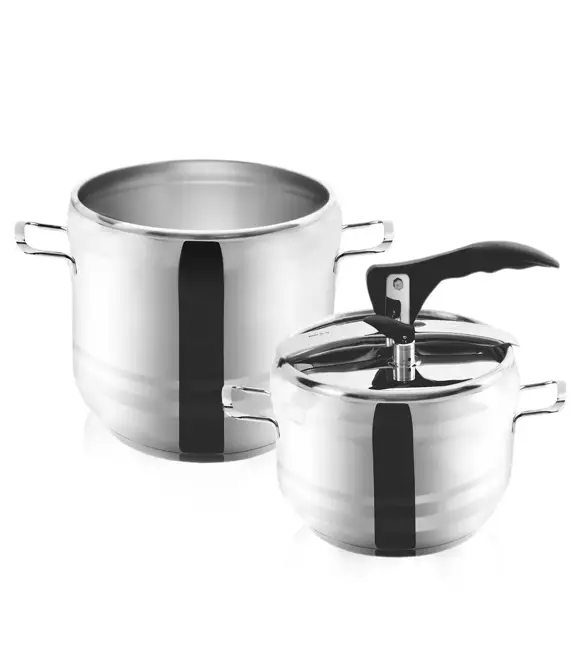 Profi Schnellkochtopf, 7 l + 4 l, Edelstahl, 2 Stk. ORION 111740